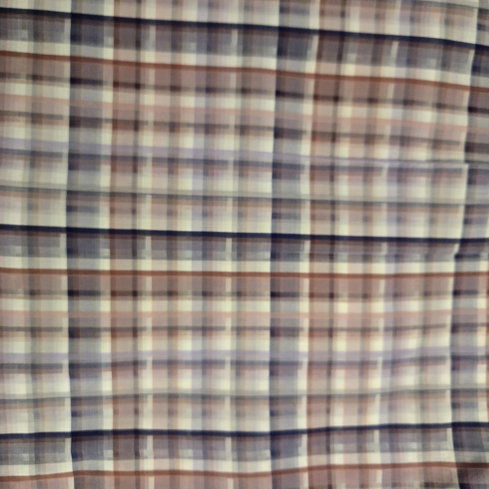 Allen Edmonds Lilac White Plaid Button Down 100% Cotton Men's Shirt Size XXL 2XL - Picture 9 of 13